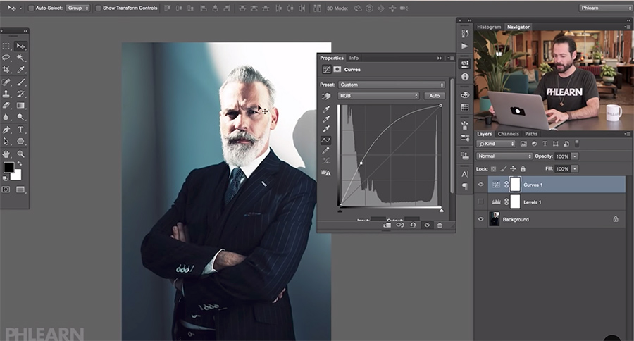 Lifting shadows in Photoshop can result in overblown highlights using the Curves tool.