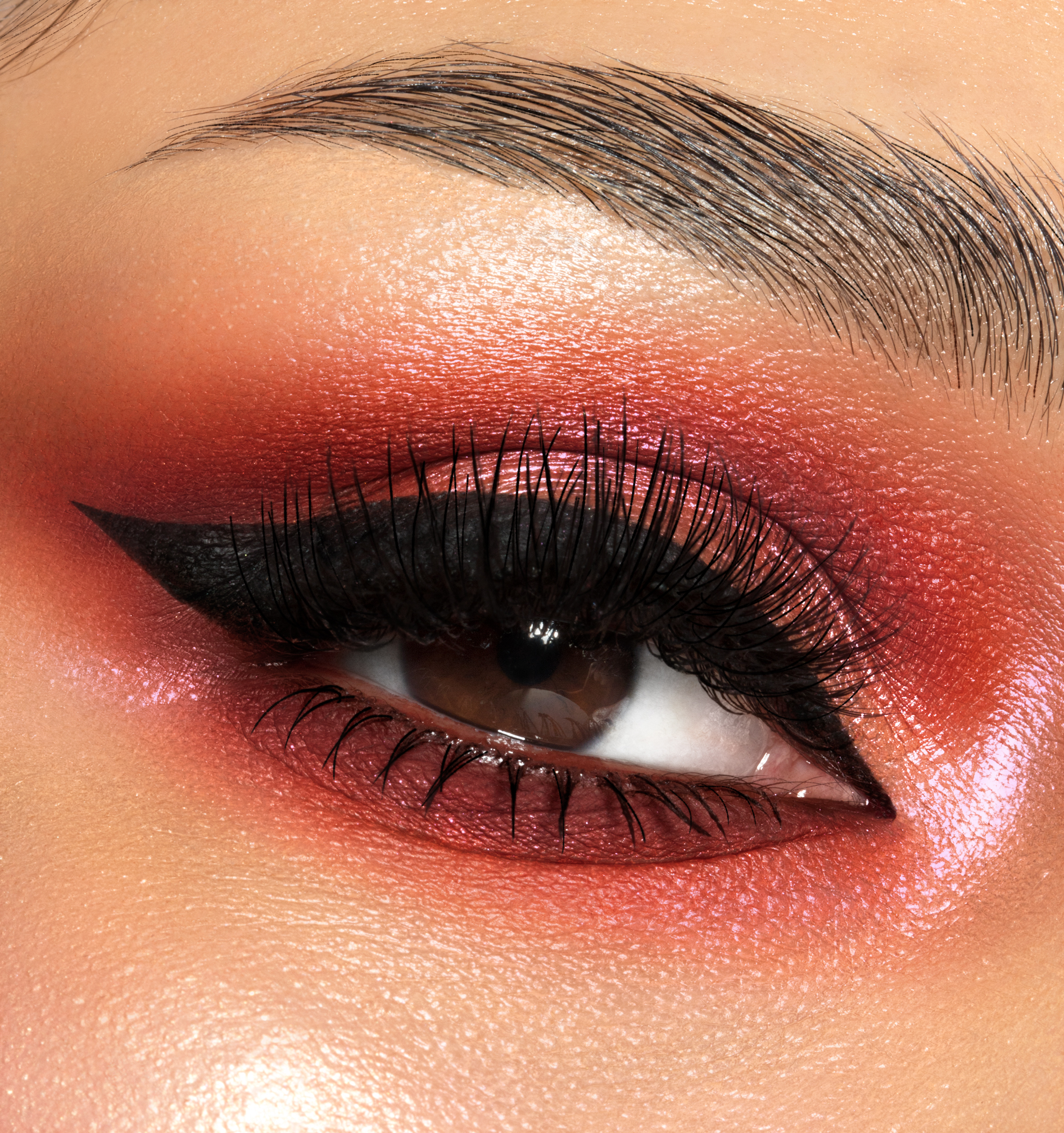 Glossy eye macro detail