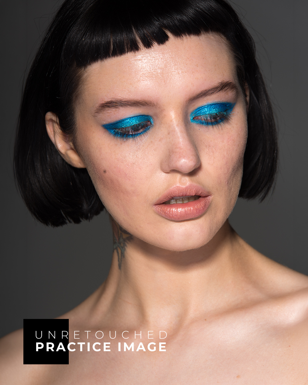 Beauty image retouched with the dodge and burn methods taught in this course
