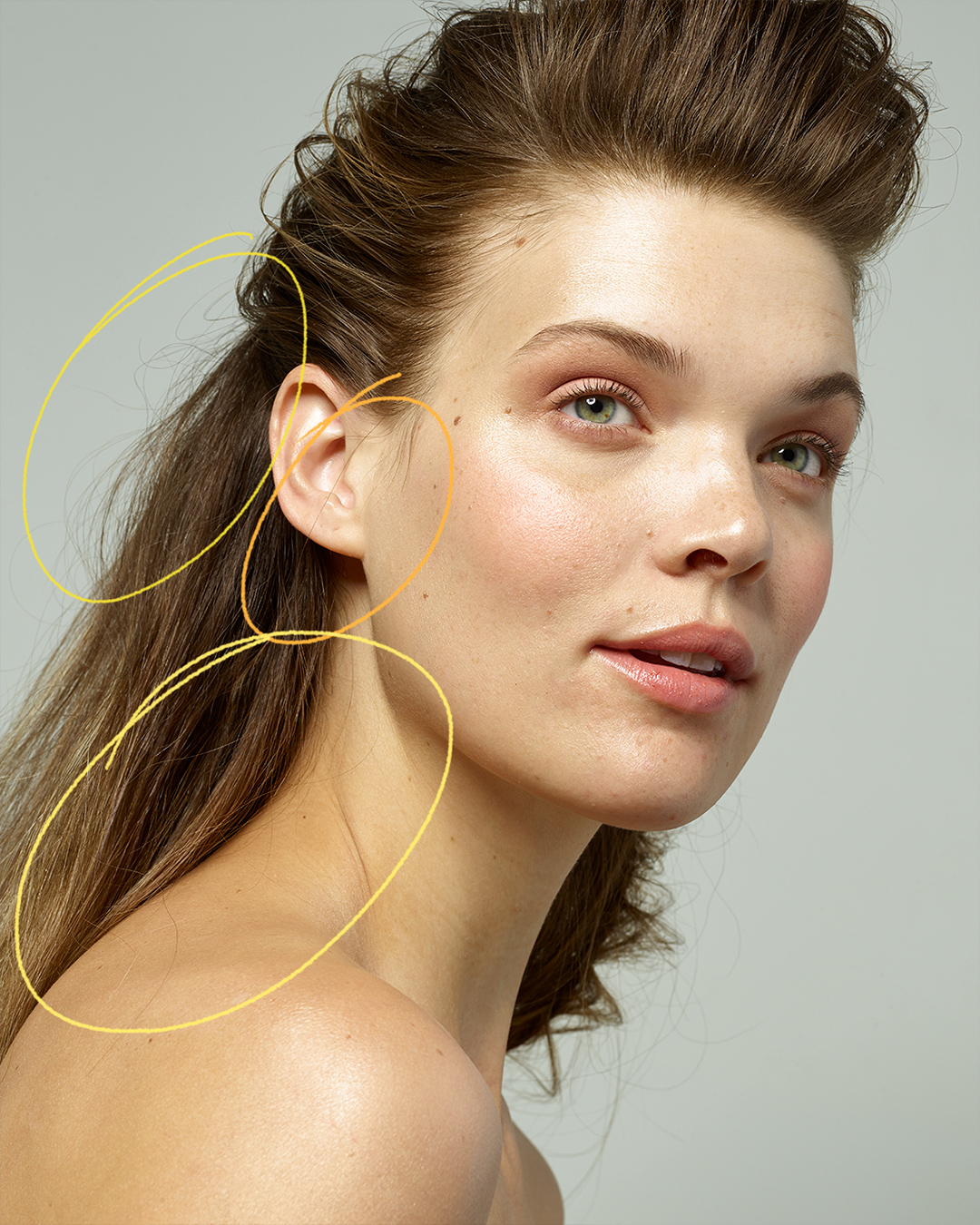 Hair retouching practice image