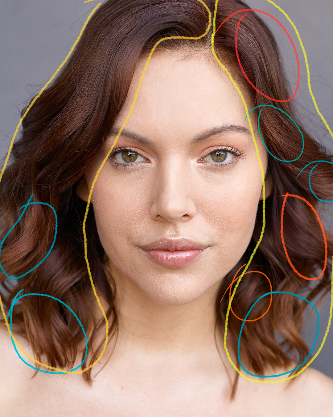Hair retouching practice image