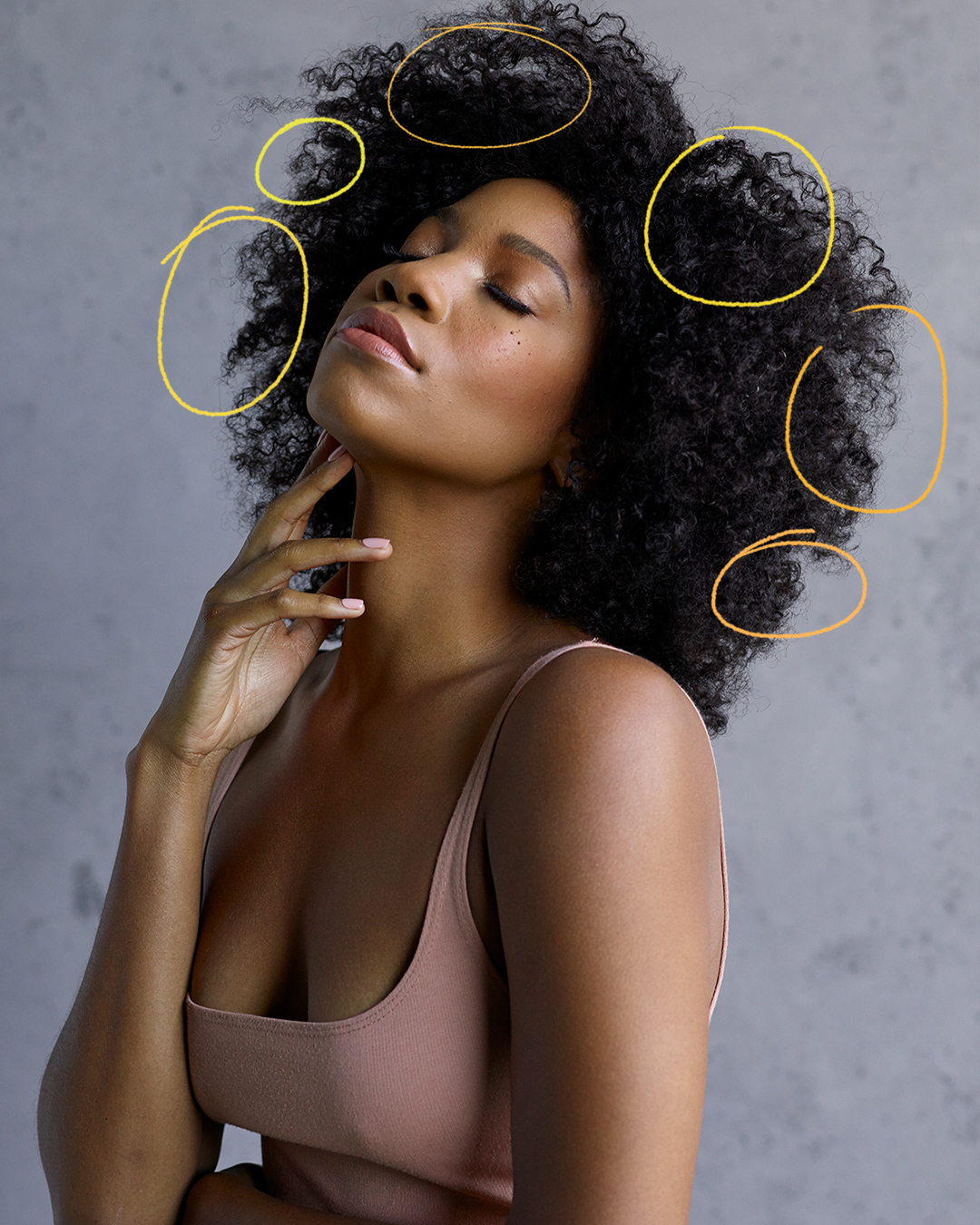 Hair retouching practice image